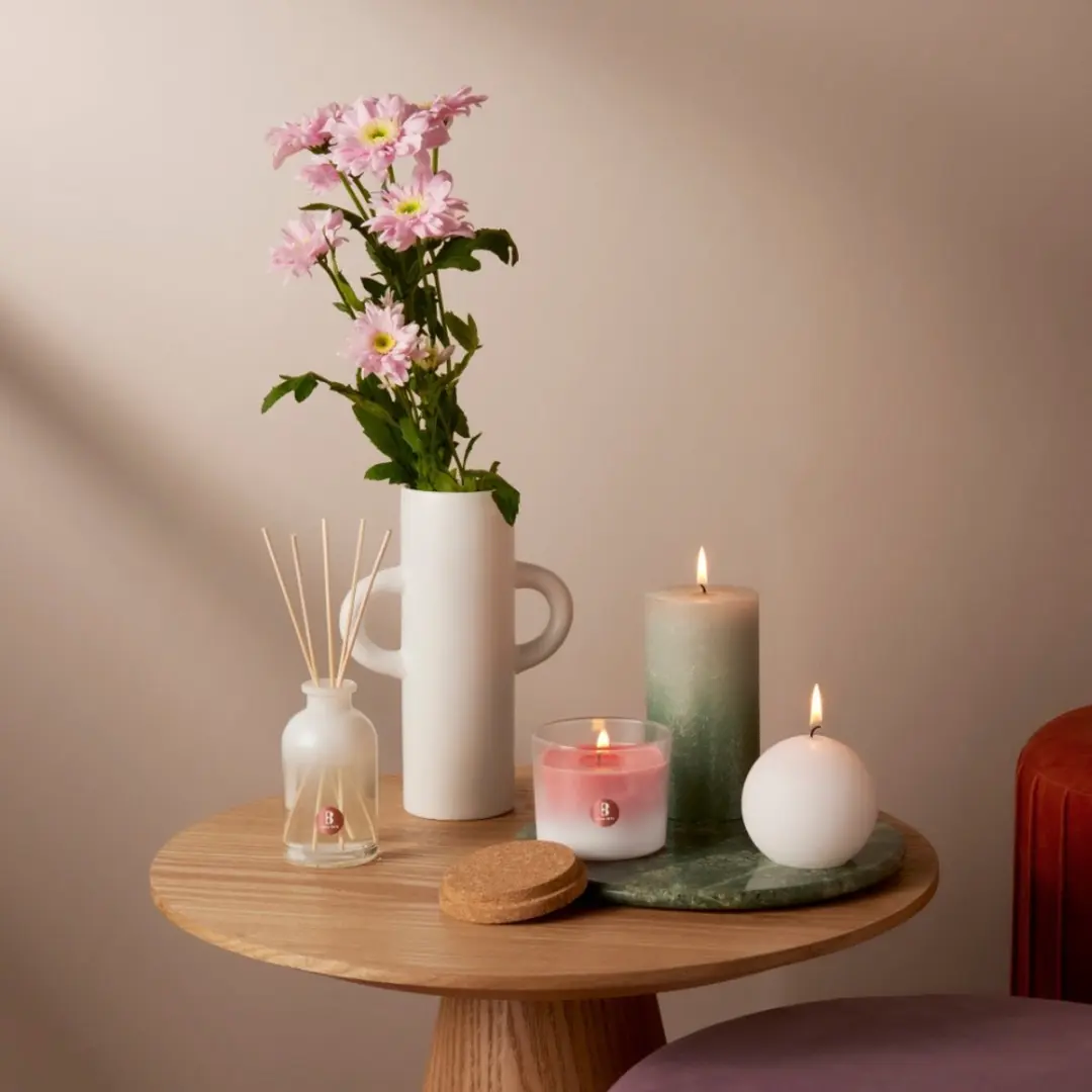 Bolsius Rustiek Bolkaars Ø76mm Misty Pink - afbeelding 5 van 6