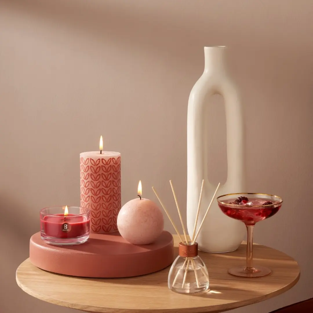 Bolsius Rustiek Bolkaars Ø76mm Misty Pink - afbeelding 3 van 6