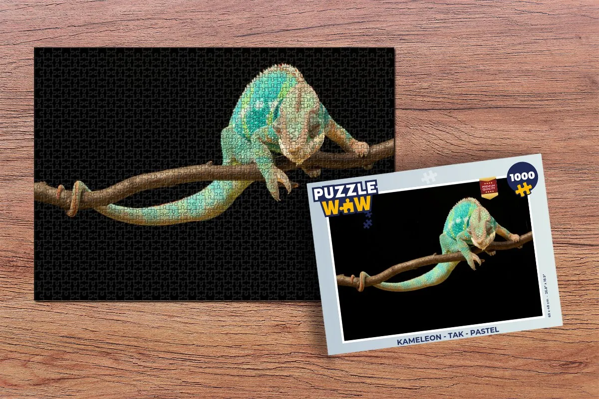 PuzzleWow Kameleon Tak Legpuzzel 1000 Stuks - Multicolor