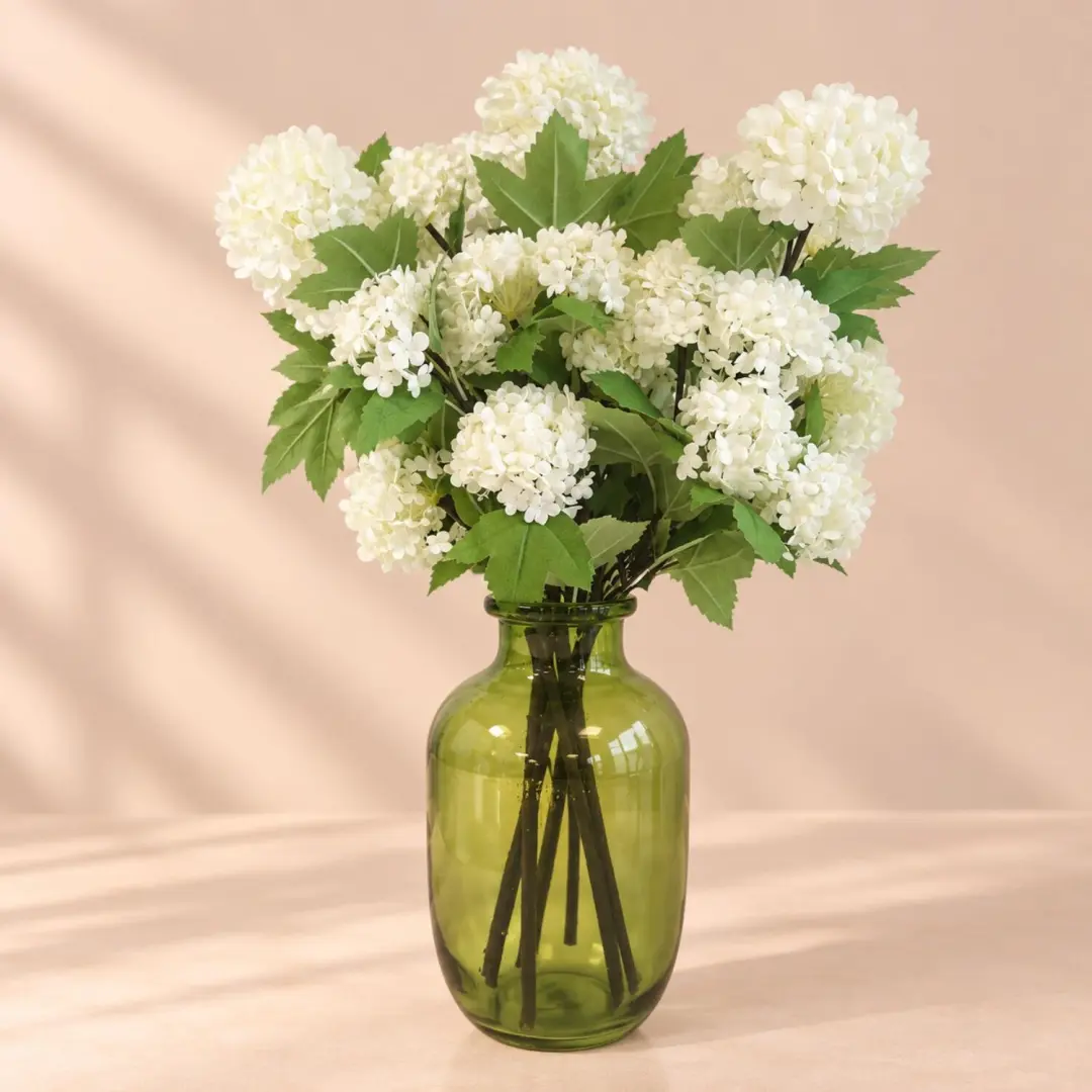 Bellatio Design Kunstbloem Viburnum / sneeuwbal Roseum