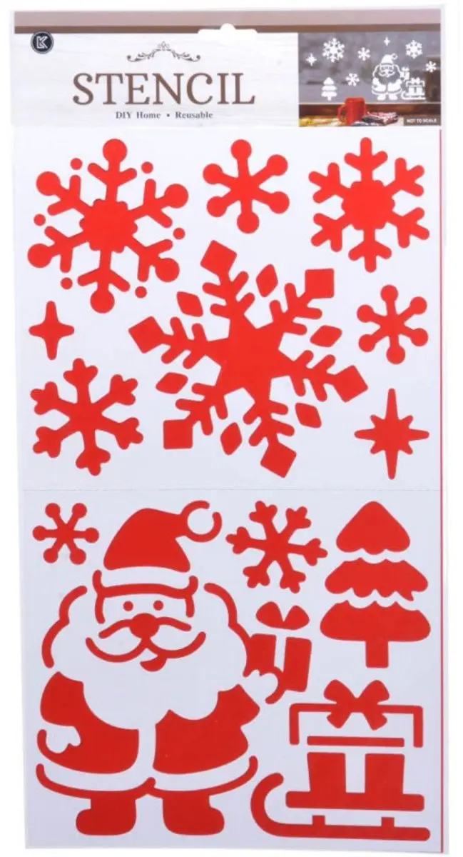 Decoris Sjabloon Kerstman Spuitsneeuw - 1 Stuk - afbeelding 3 van 3