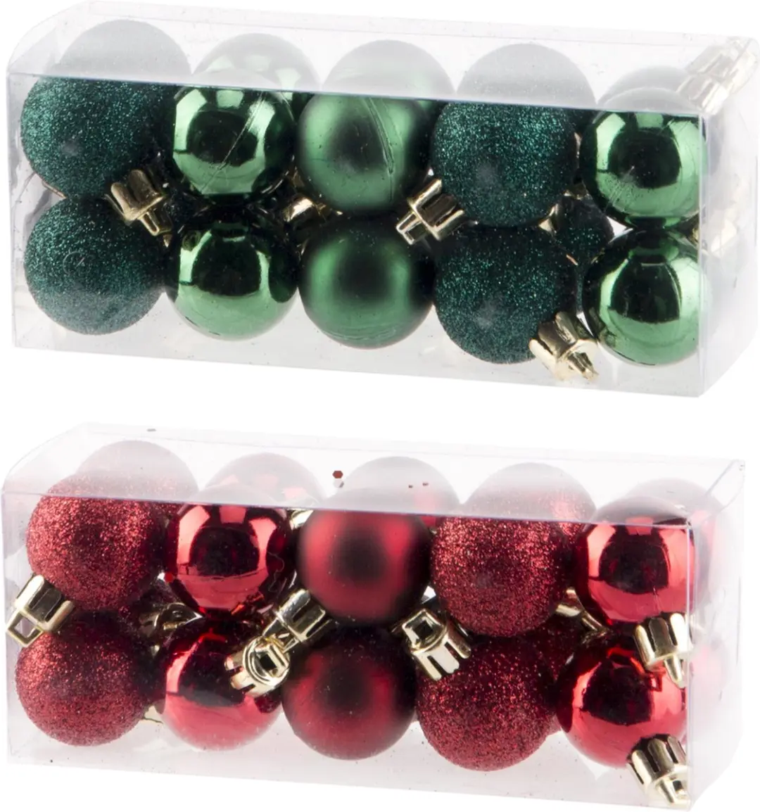 Kleine kunststof kerstballen 40x stuks