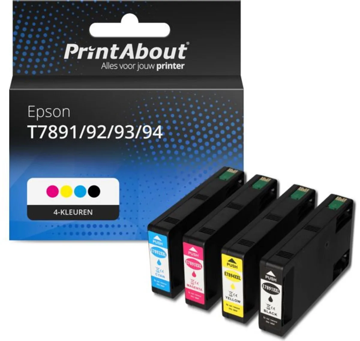 PrintAbout T7891/92/93/94 Inktcartridge 4-kleuren