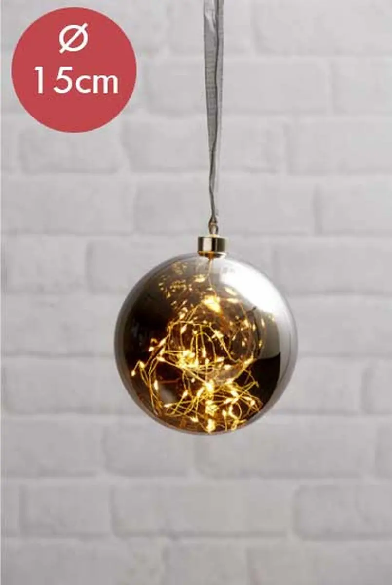 Kerstbal met 40 LED lampjes