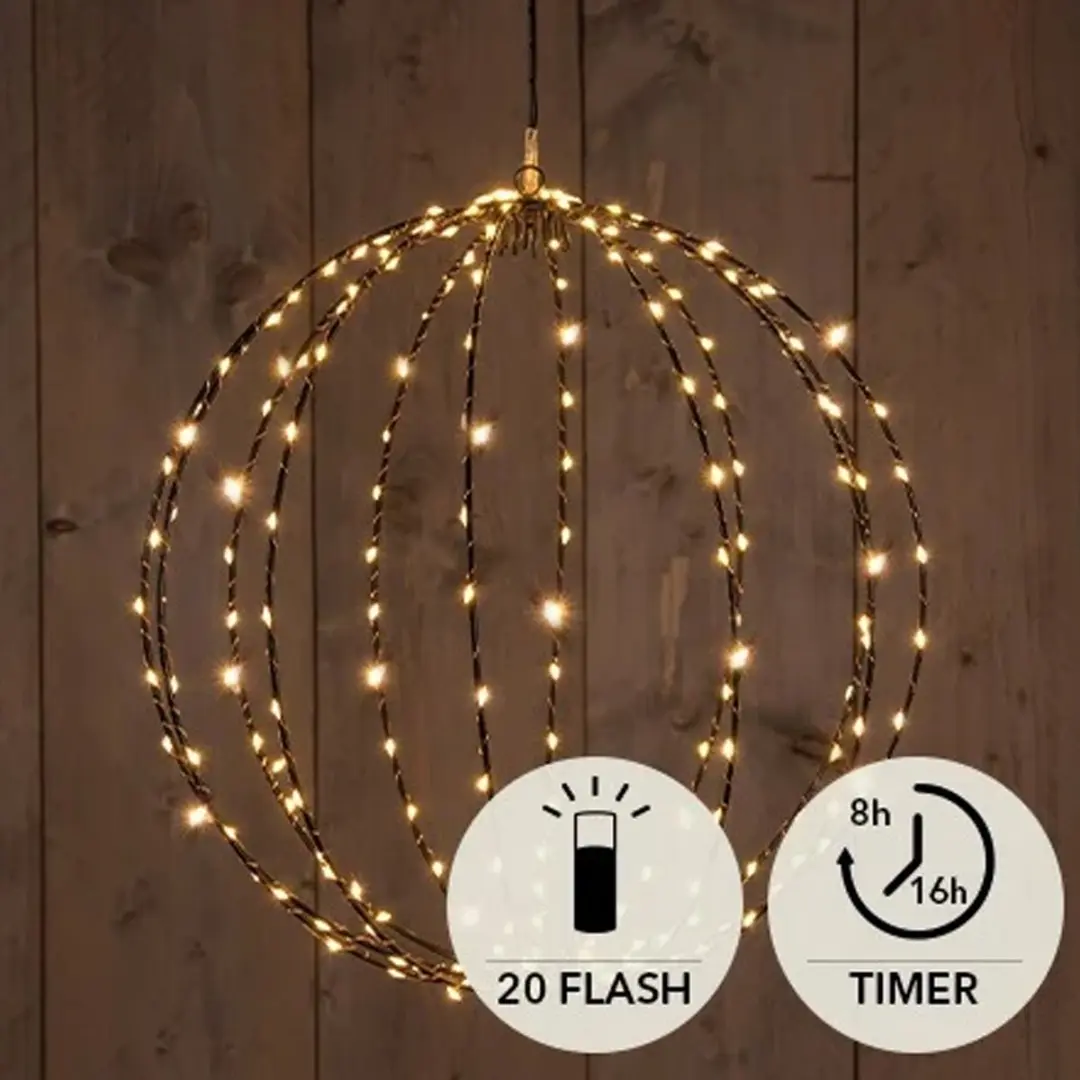 Anna's Collection Verlichte Kerstbal D40cm - 129 LED - Warm Wit - afbeelding 2 van 5