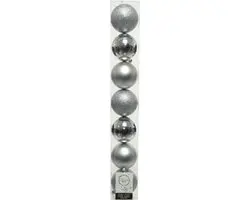 Decoris 7x stuks kunststof kerstballen