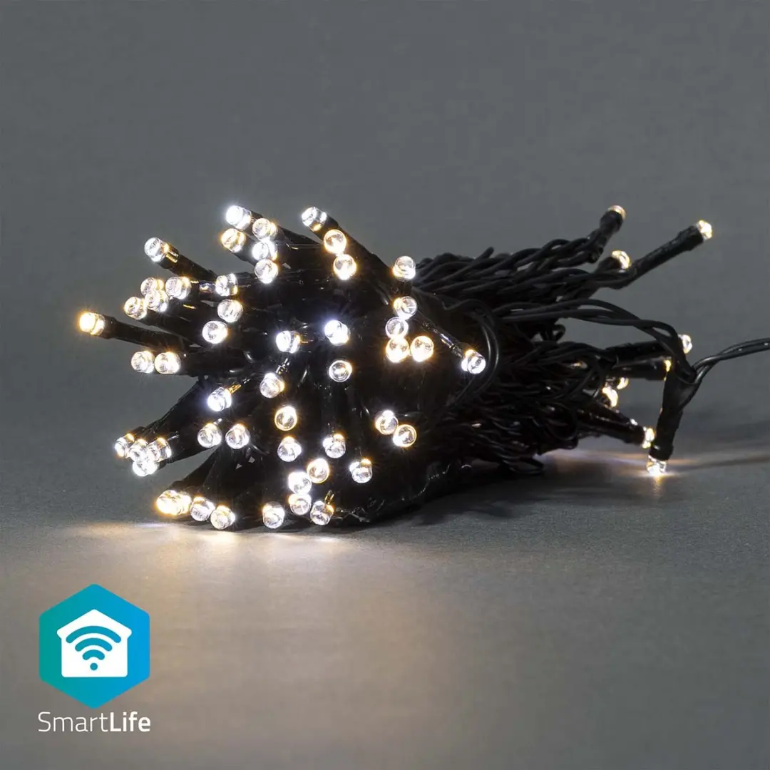 Nedis SmartLife Kerstverlichting Koord 50 LED 5m - Wi-Fi Warm tot Koel Wit - afbeelding 5 van 6