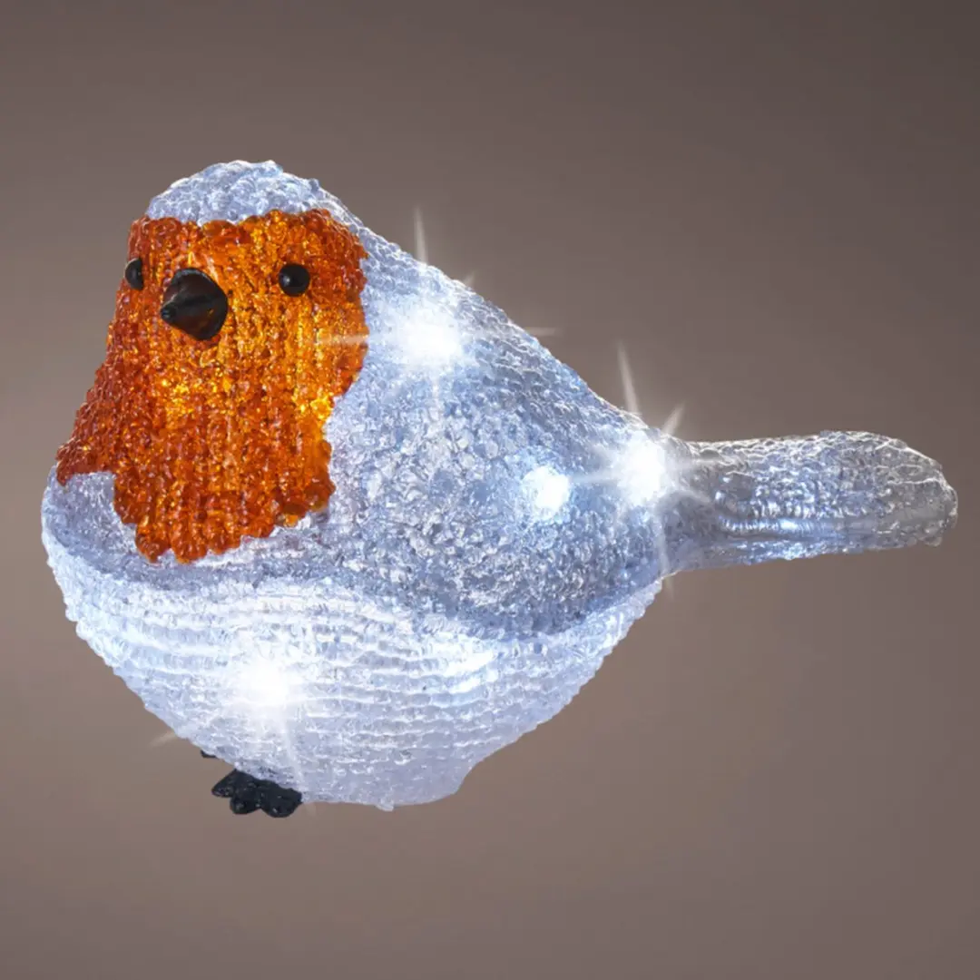 Lumineo Roodborstje LED Kerstverlichting 20 Lampjes - 21cm Koelwit - afbeelding 4 van 4