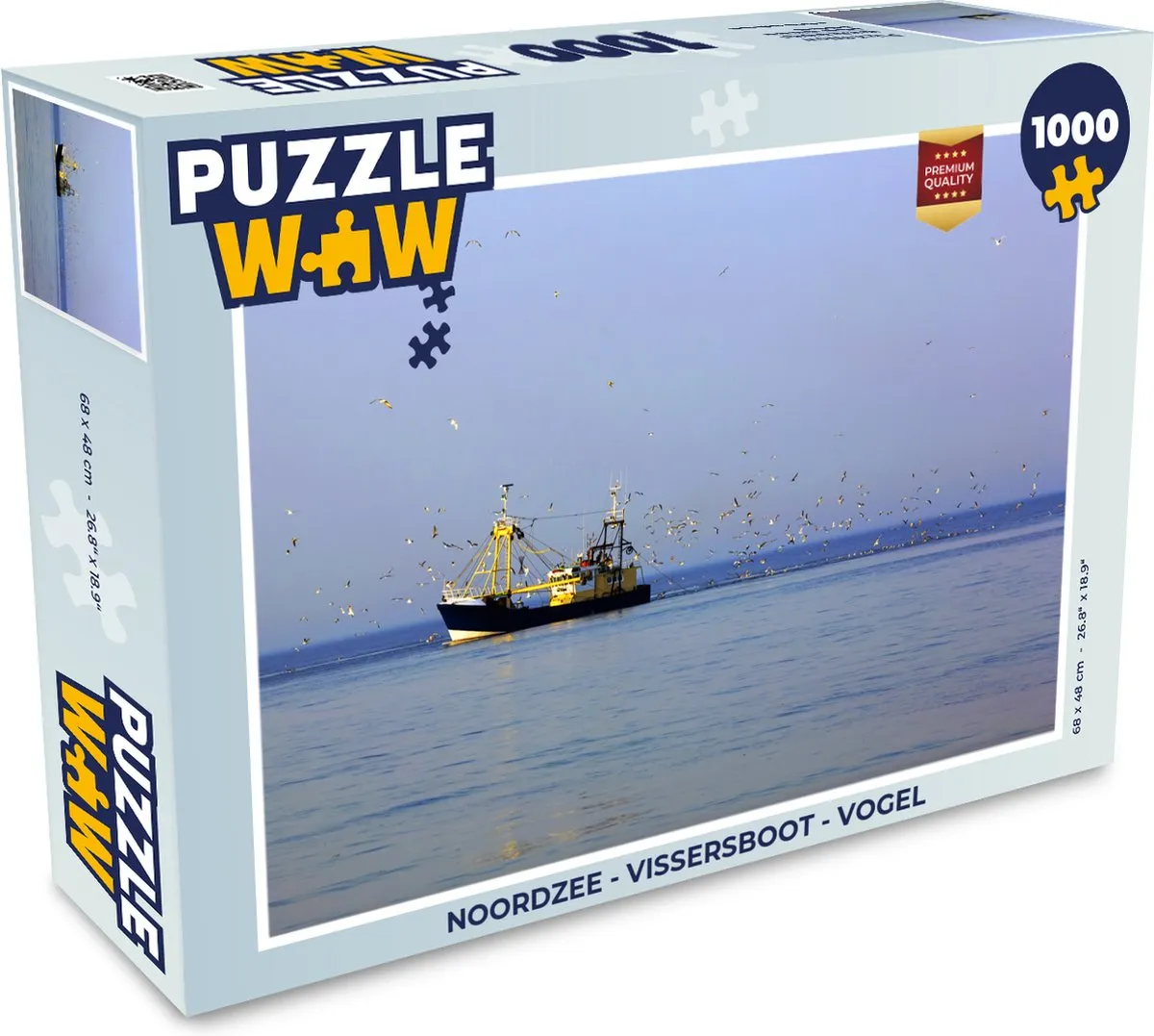 PuzzleWow Noordzee Vissersboot Vogel Legpuzzel 1000 Stuks