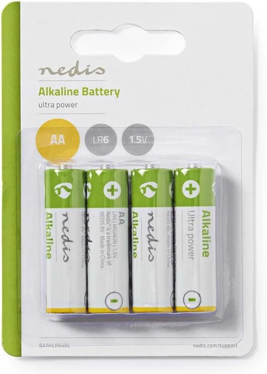 Nedis Alkaline AA Batterij 4 Stuks - afbeelding 4 van 5