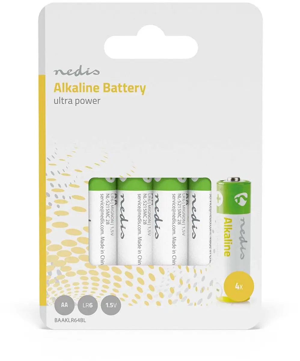 Nedis Alkaline AA Batterij 4 Stuks - afbeelding 3 van 5