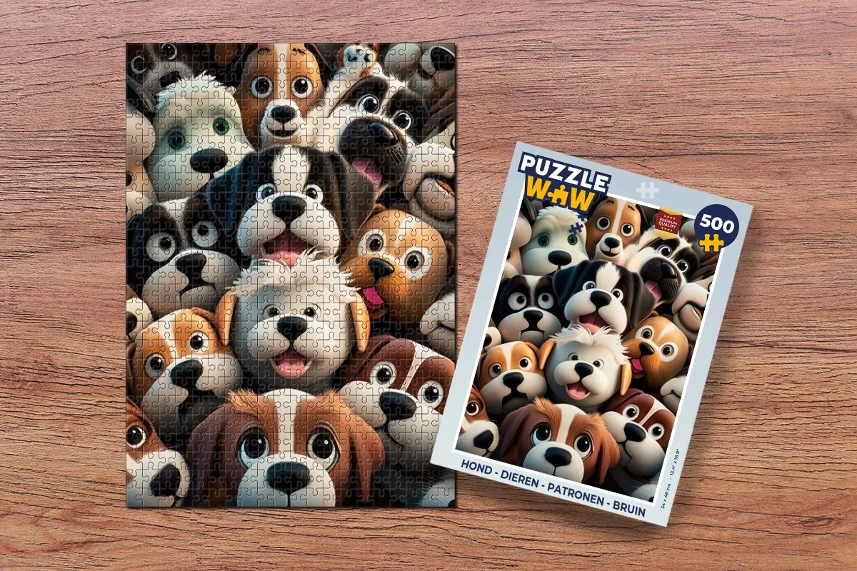 PuzzleWow Hond Puzzel 500 Stuks - Multicolor