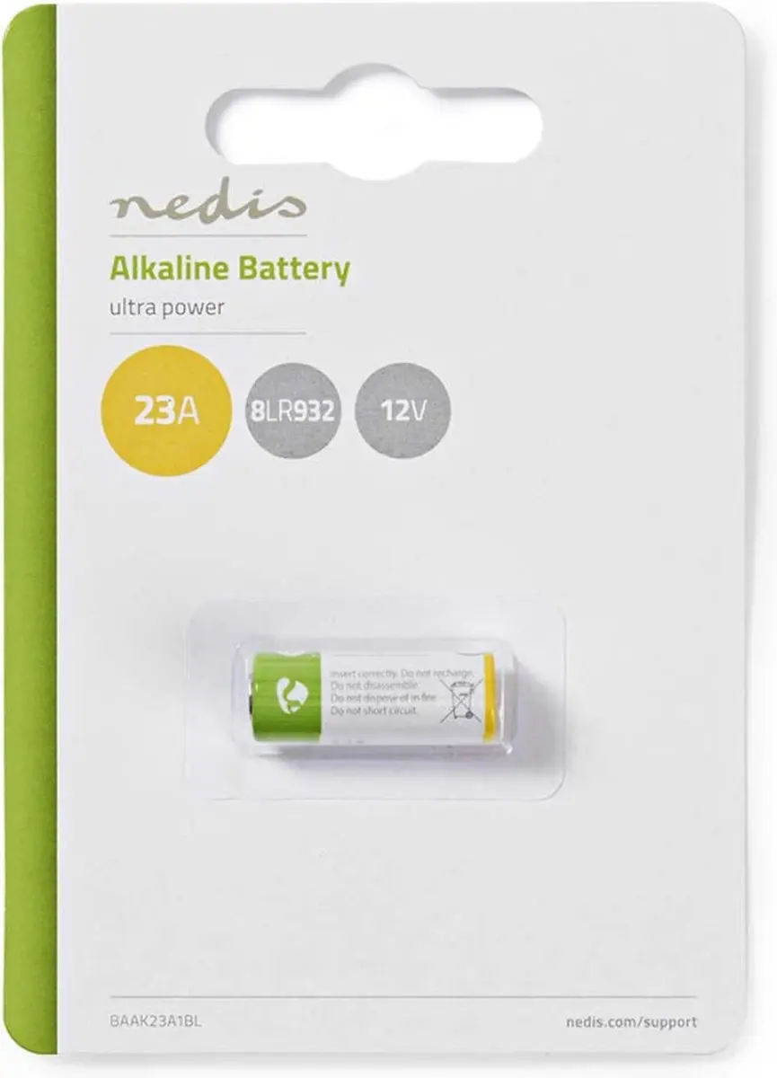 Nedis 23A Alkaline Batterij 12V - 8LR932 - afbeelding 5 van 6
