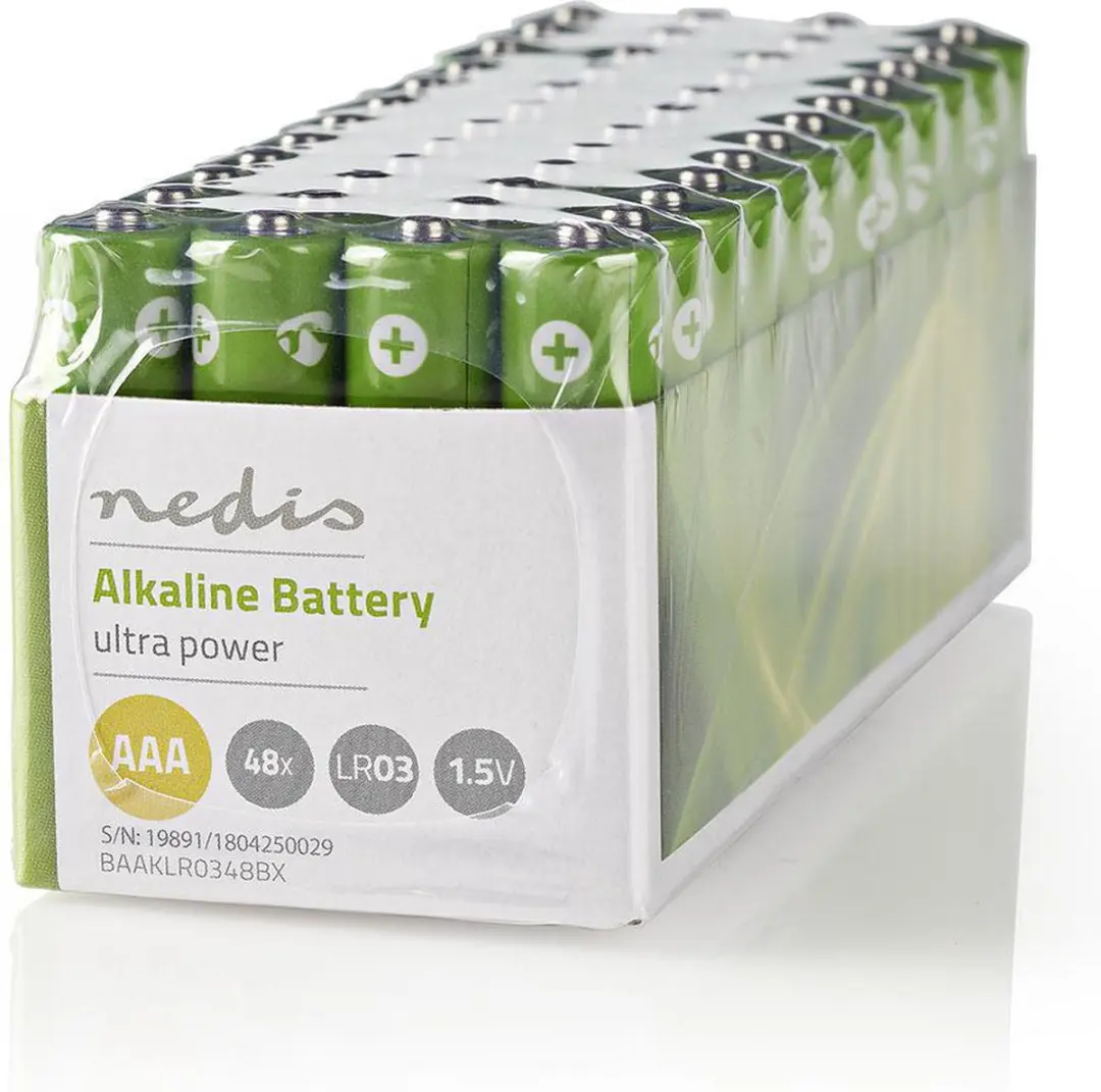 Nedis Alkaline AAA Batterij 48 Stuks