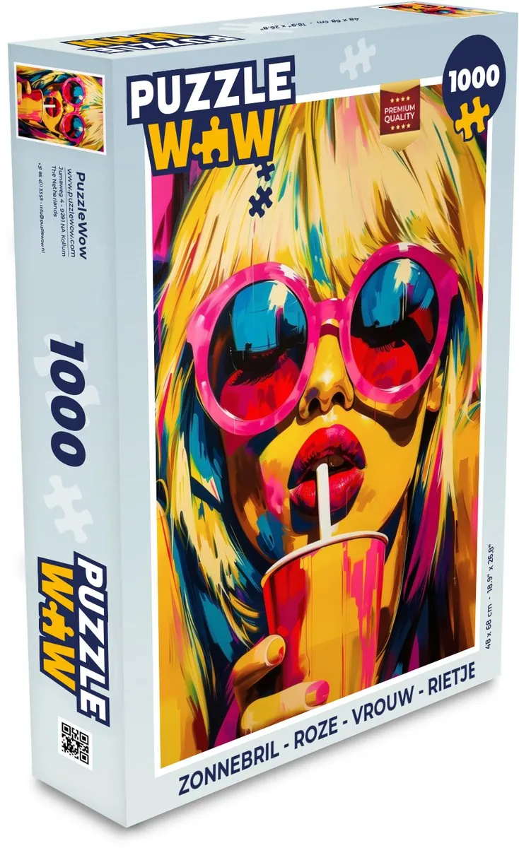 PuzzleWow Zonnebril Legpuzzel 1000 Stuks