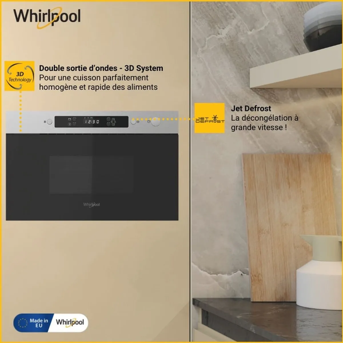 Whirlpool MBNA900X Solo Magnetron 1300W - Inbouw - Roestvrijstaal - afbeelding 6 van 6