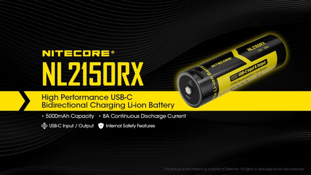Nitecore NL2150RX 21700 Accu 5000mAh - afbeelding 5 van 6