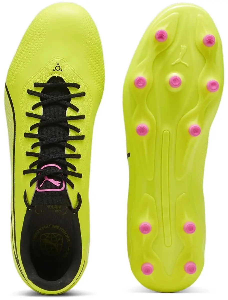 Puma King Pro FG/Ag Voetbalschoenen - 44.5 - Geel - afbeelding 4 van 6