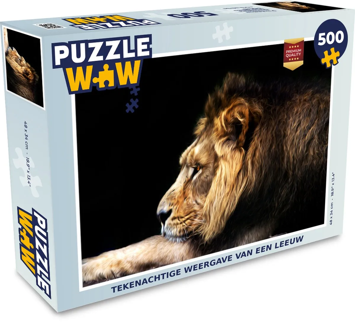 PuzzleWow Leeuw Legpuzzel 500 Stuks