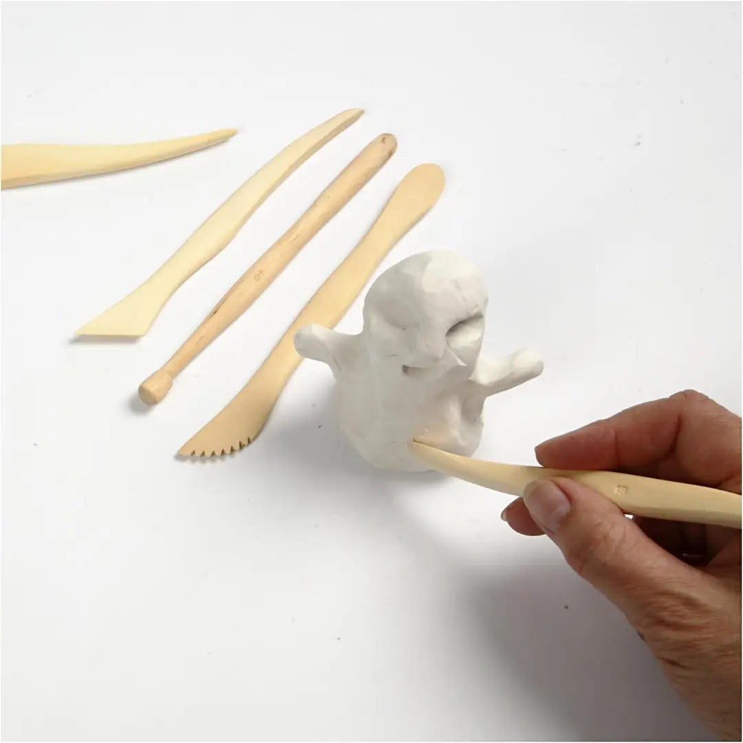 Creativ Company Modelleringsinstrument Hout 6-delig - Meerkleurig - afbeelding 6 van 6