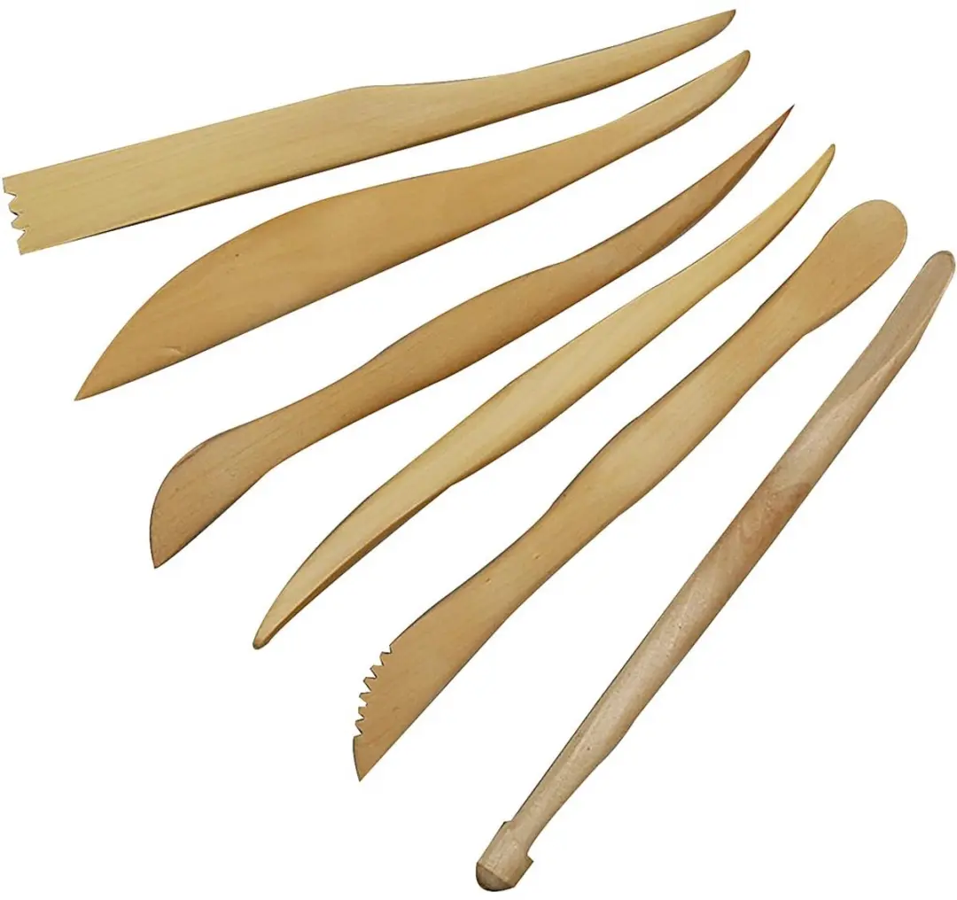 Creativ Company Modelleringsinstrument Hout 6-delig - Meerkleurig - afbeelding 5 van 6