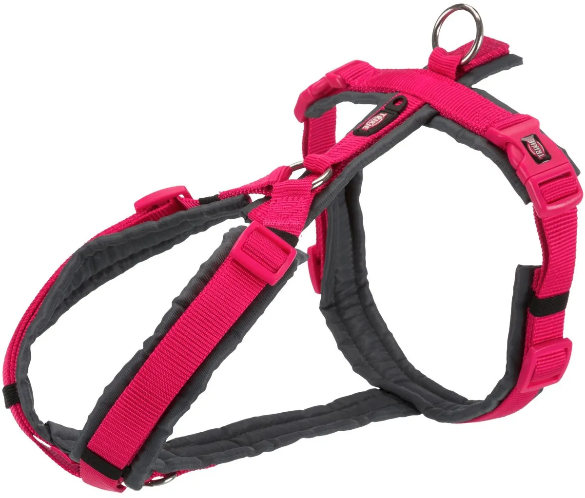 Trixie Hondentuig Premium Trekking Fuchsia/Grijs - S