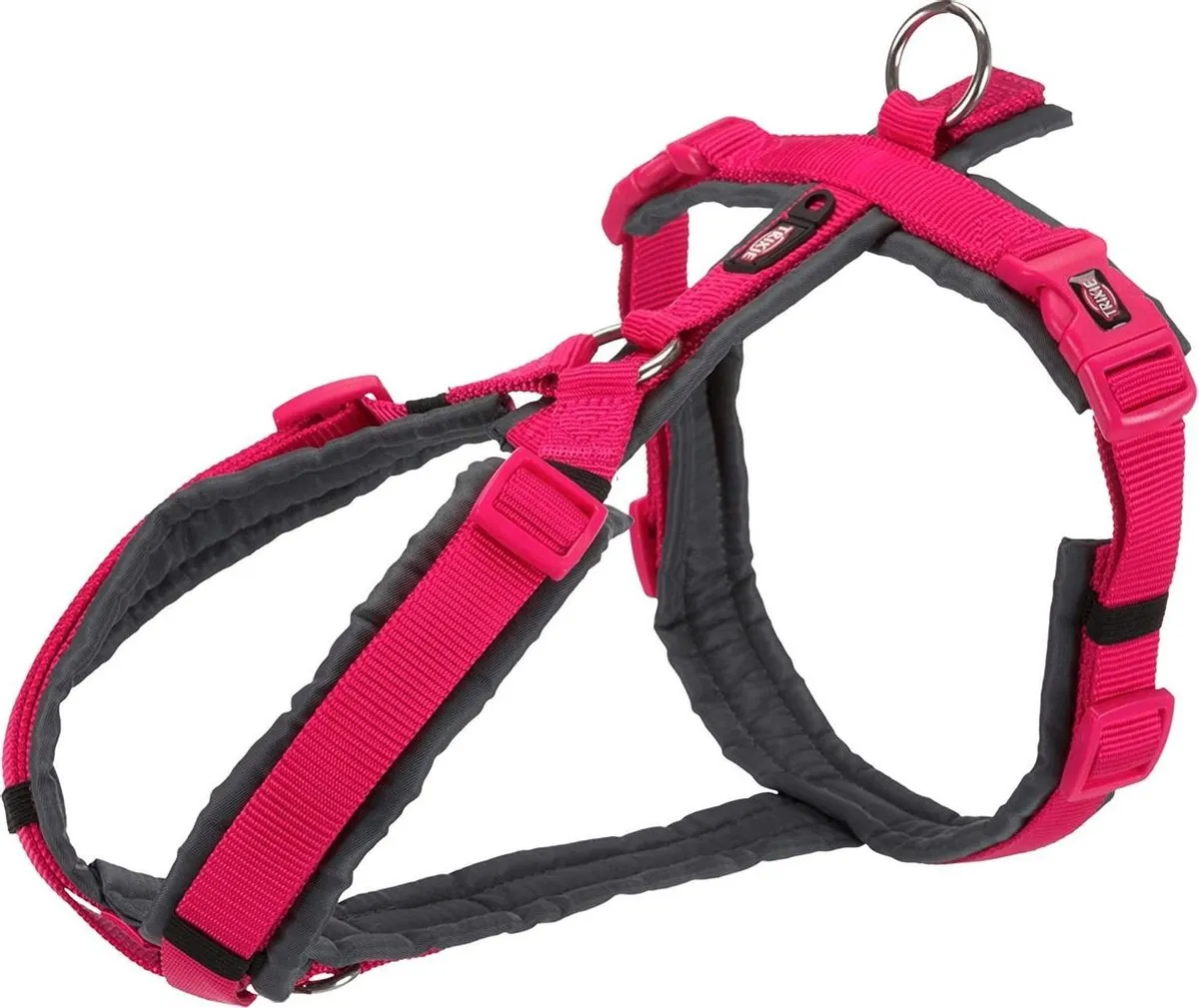 Trixie Hondentuig Premium Trekking Fuchsia/Grijs - S