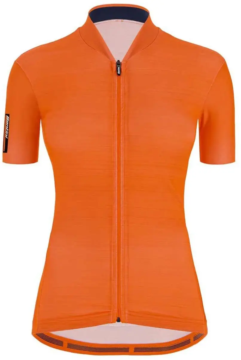Santini Fietsshirt Korte mouwen Fluo Oranje Dames