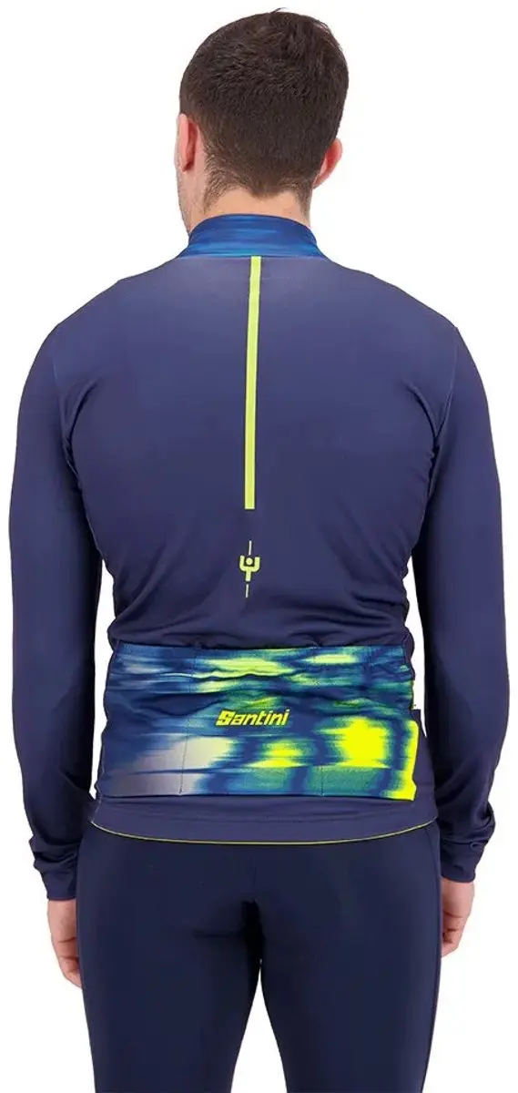 Santini Le Maillot Jaune Trui Lange Mouwen S - Blauw Geel - afbeelding 3 van 6
