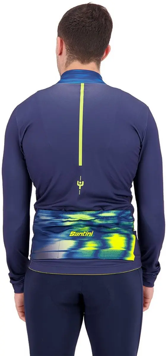 Santini Le Maillot Jaune Trui Lange Mouwen S - Blauw Geel - afbeelding 2 van 6