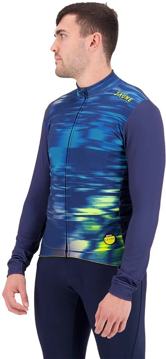Santini Le Maillot Jaune Trui Lange Mouwen M - Blauw - afbeelding 5 van 6