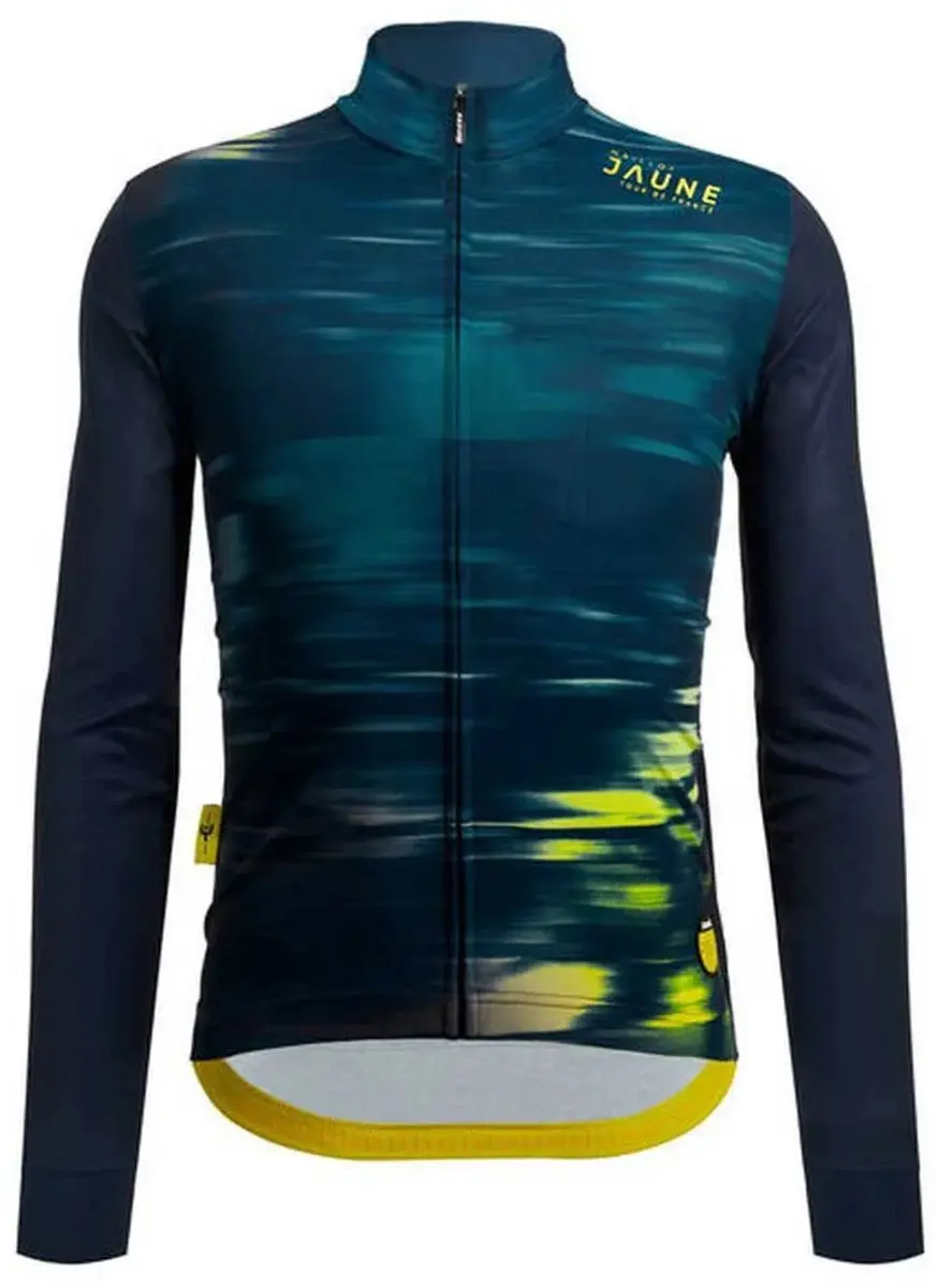 Santini Le Maillot Jaune Trui Lange Mouwen M - Blauw - afbeelding 6 van 6