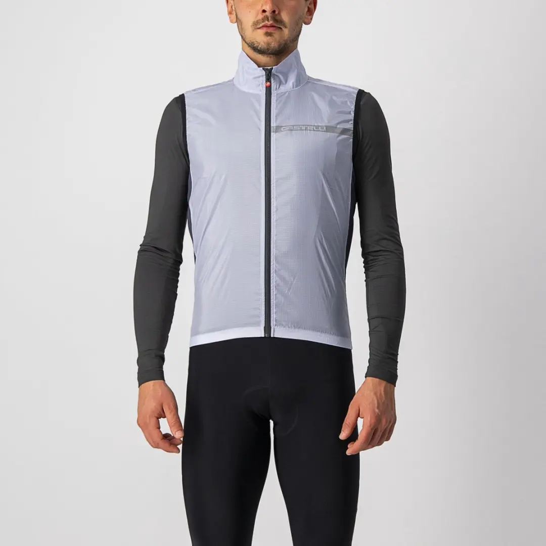 Castelli Squadra Stretch Windvest Zilver Donkergrijs L