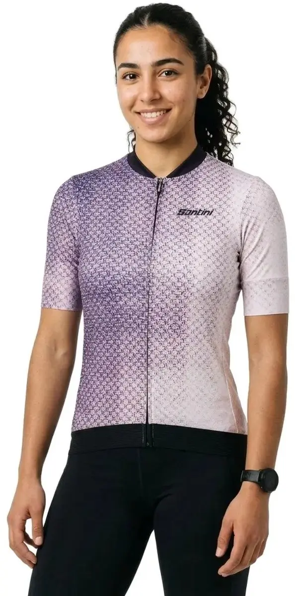 Santini Paws Forma Korte Mouw Wielertrui Zwart XL Vrouw