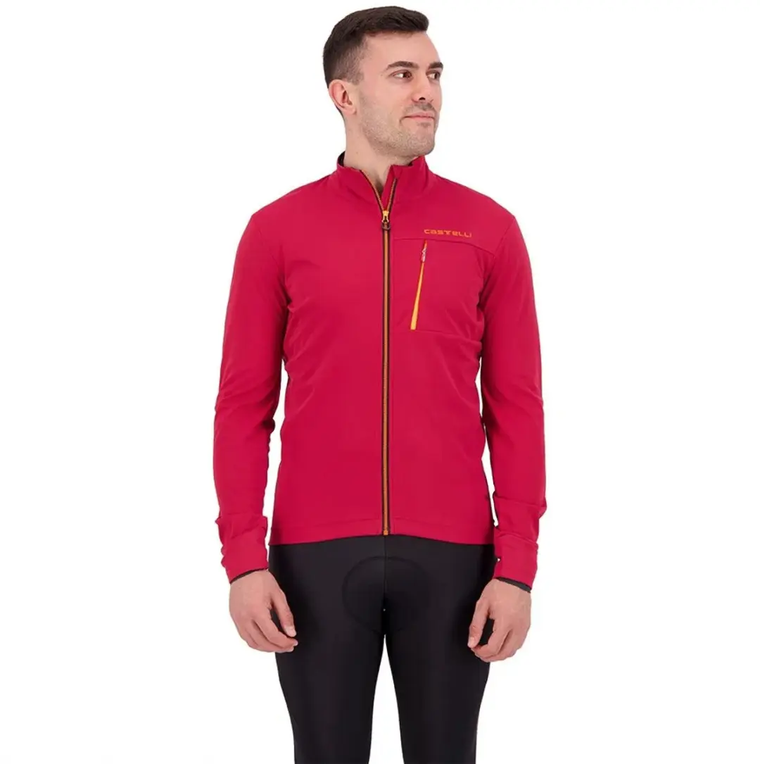 Castelli Go Jacket Pro Rood Helder Oranje L - afbeelding 4 van 4