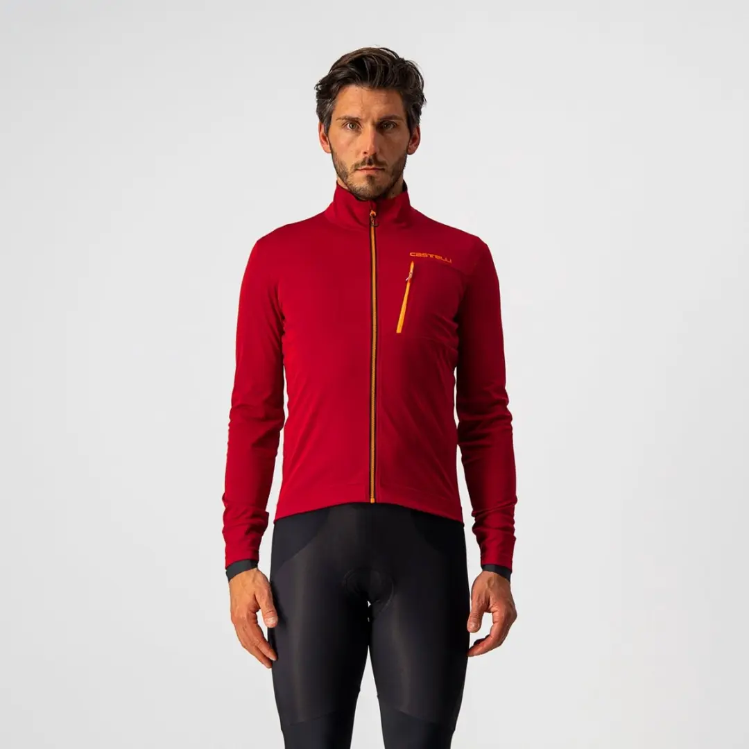 Castelli Fietsjack tussenseizoen Heren Rood Oranje