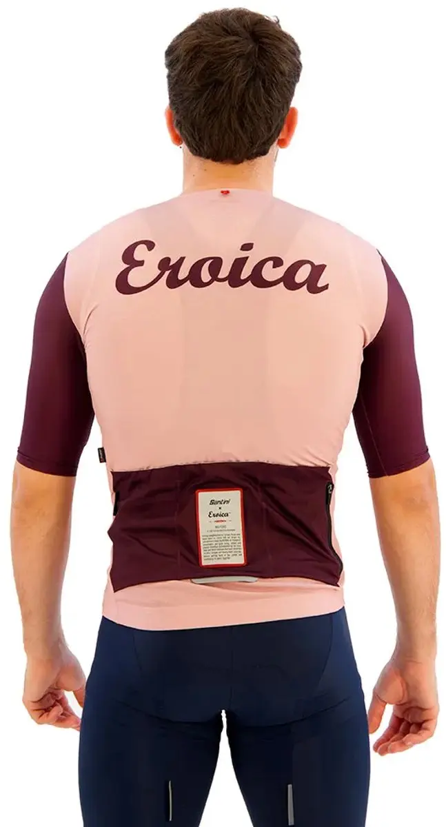 Santini Eroica Borgo Korte Mouw Wielertrui Roze - afbeelding 3 van 6
