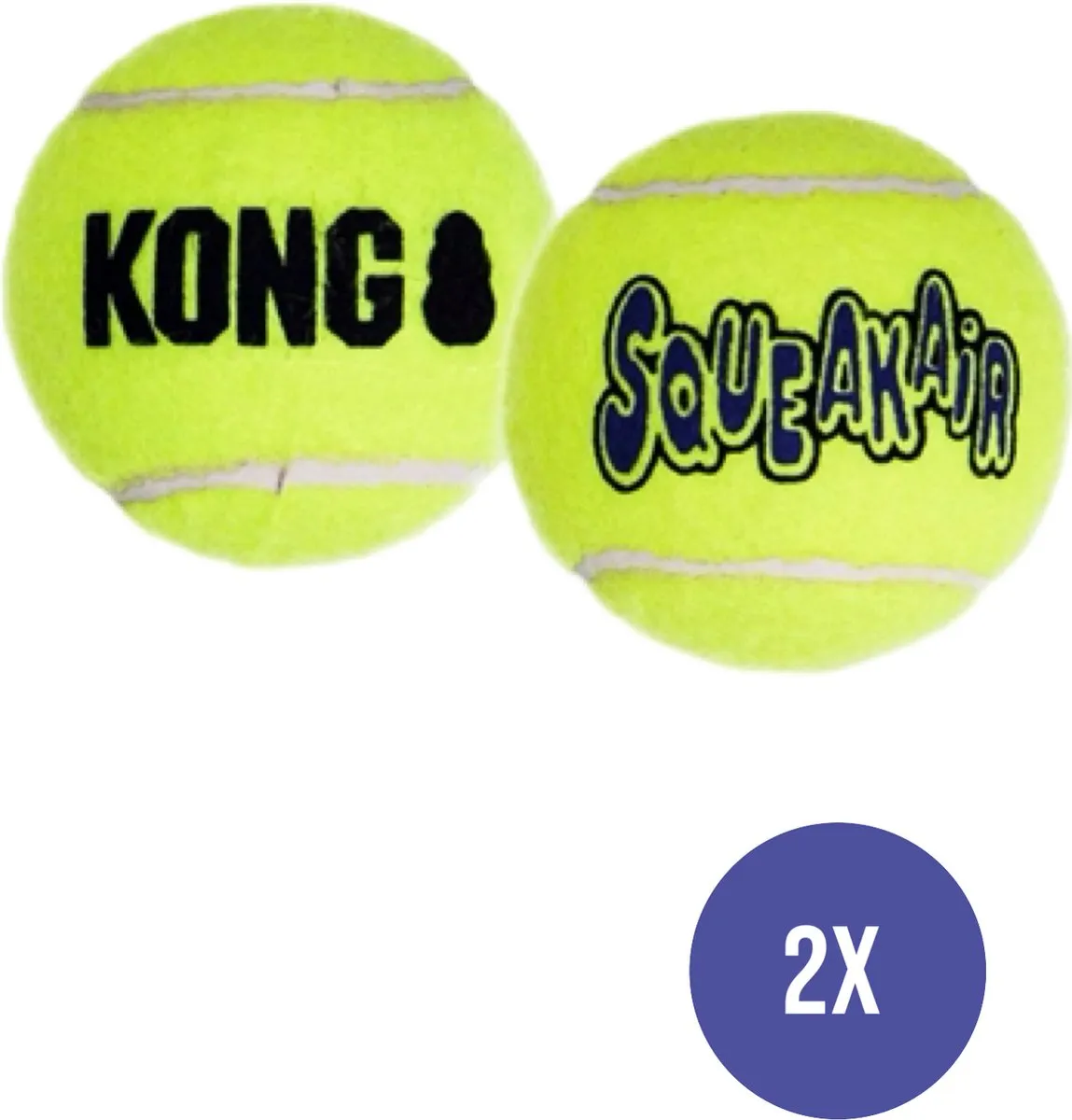 KONG Squeakair Tennisbal Geel - 4 Stuks