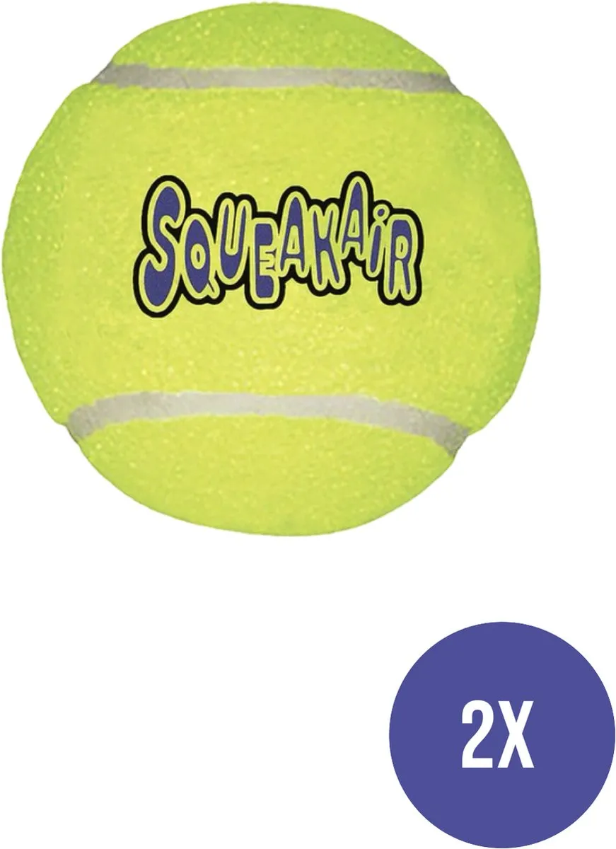 KONG Squeakair Tennisbal Geel - 4 Stuks