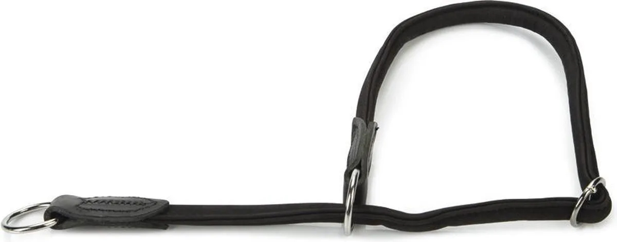 Beeztees Leren Wurgband Buffalo Zwart 60cm x 10mm