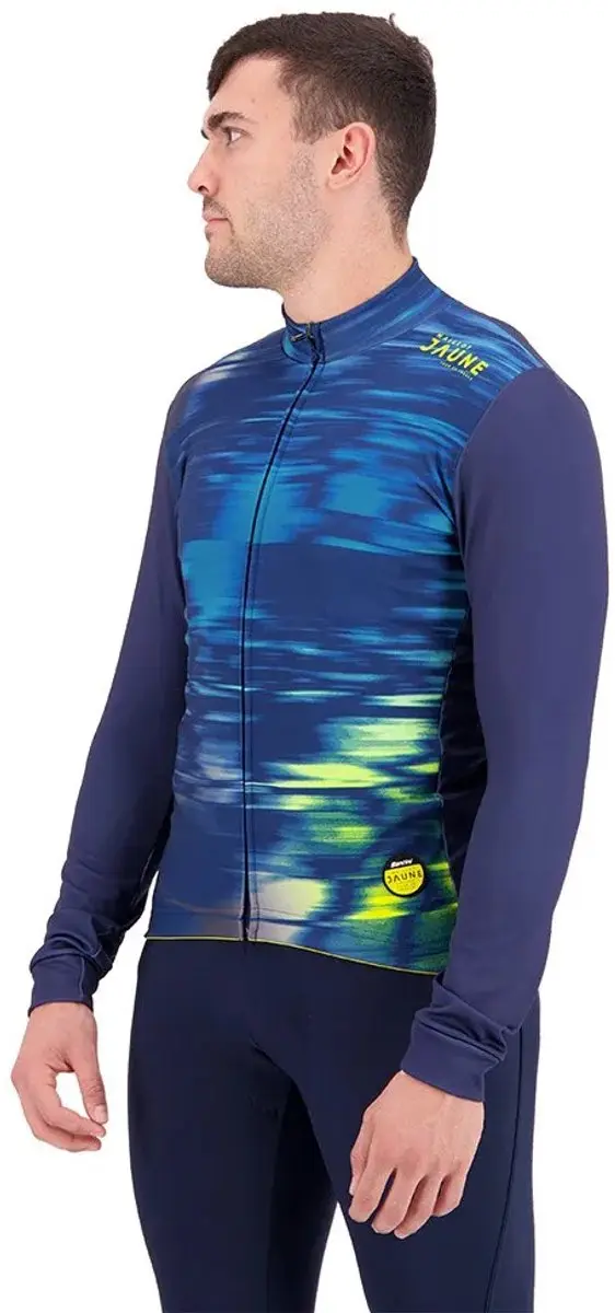 Santini Le Maillot Jaune Trui Lange Mouwen L - Blauw - afbeelding 3 van 4