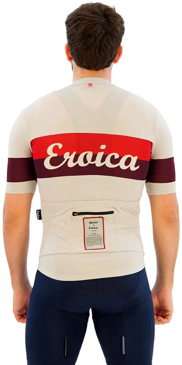 Santini Eroica Quiete Wielertrui 3XL - Cappuccino - afbeelding 2 van 6