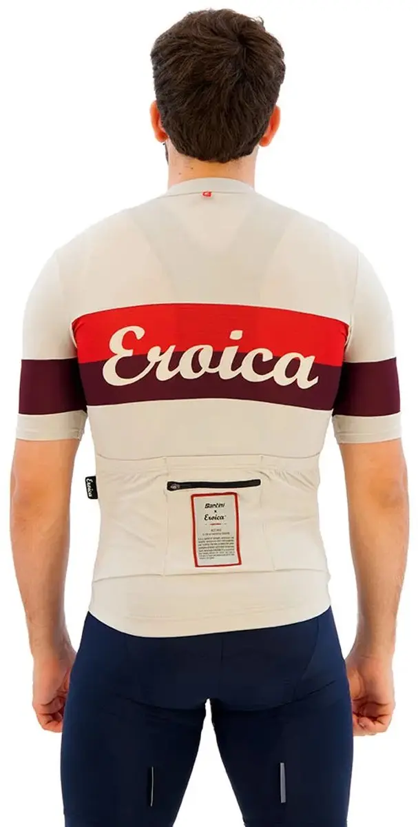 Santini Eroica Quiete Wielertrui 3XL - Cappuccino - afbeelding 3 van 6
