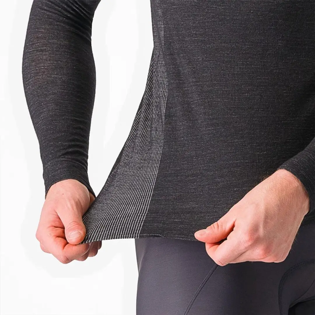 Castelli Merino Seamless Basislaag Lange Mouwen - Zwart S/M - afbeelding 4 van 6