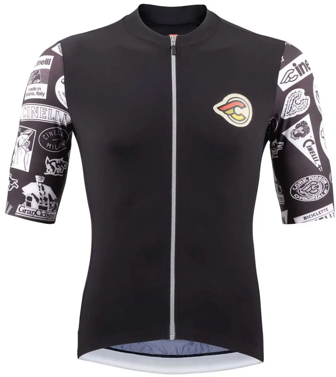 Cinelli Supercorsa Korte Mouw Wielertrui Zwart S Man