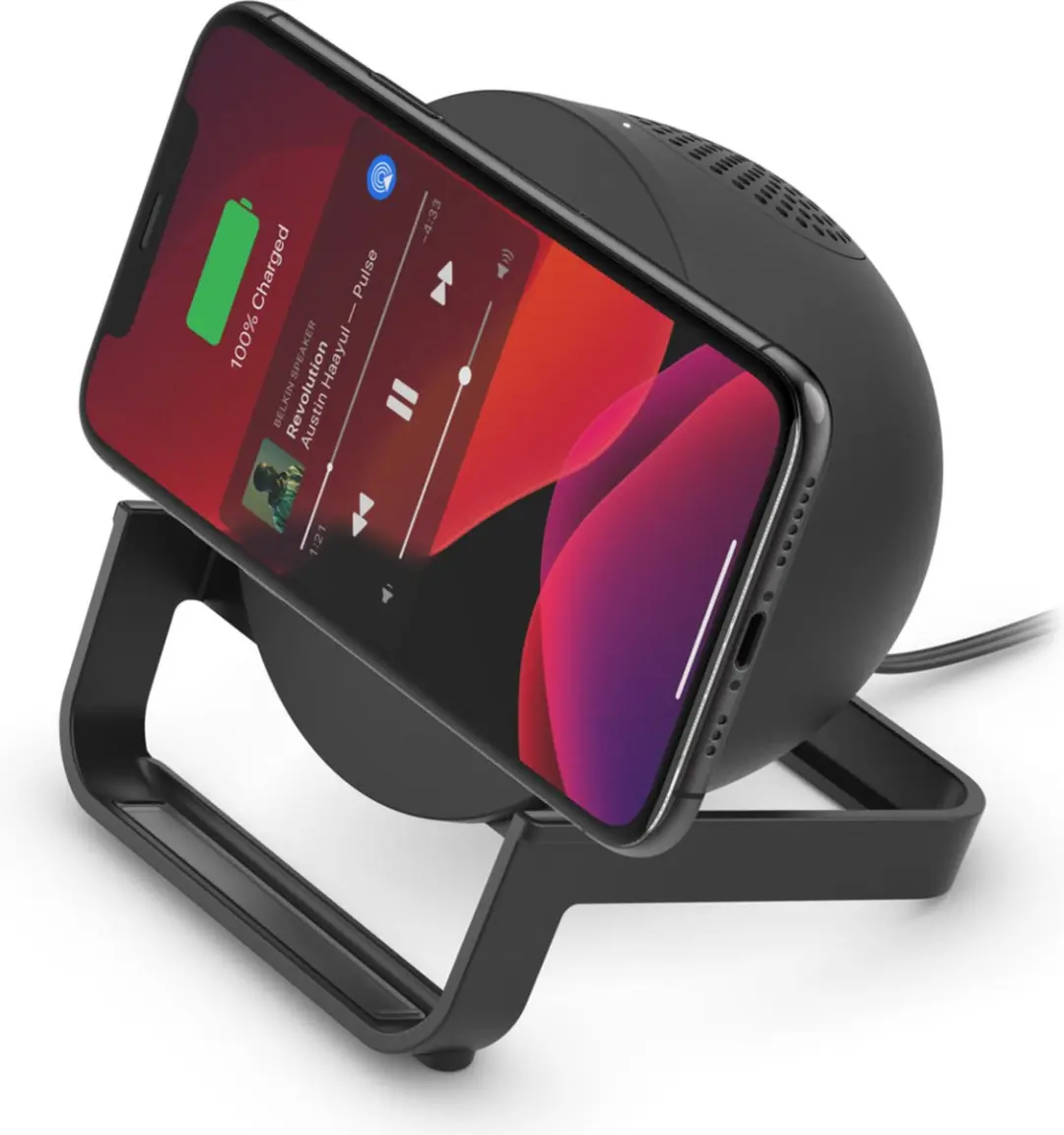 Belkin BoostCharge 3-in-1 draadloze lader + speaker 10W - Zwart - afbeelding 6 van 6