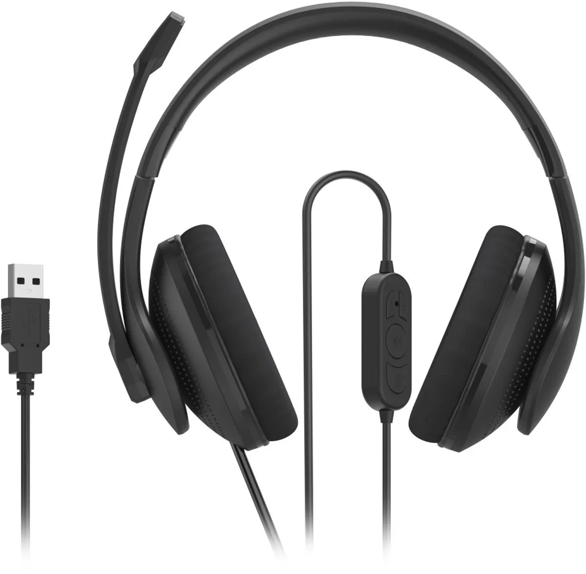 Hama HS-USB300 V2 Headset - USB Bedraad Zwart