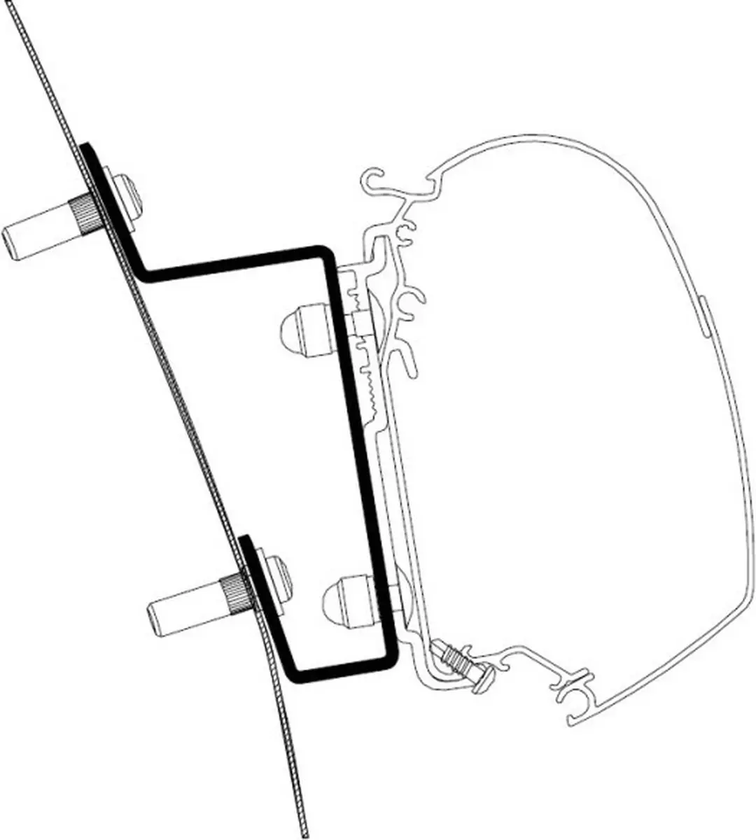 Thule Ford Transit H3 Adapter >2014 (LHD)