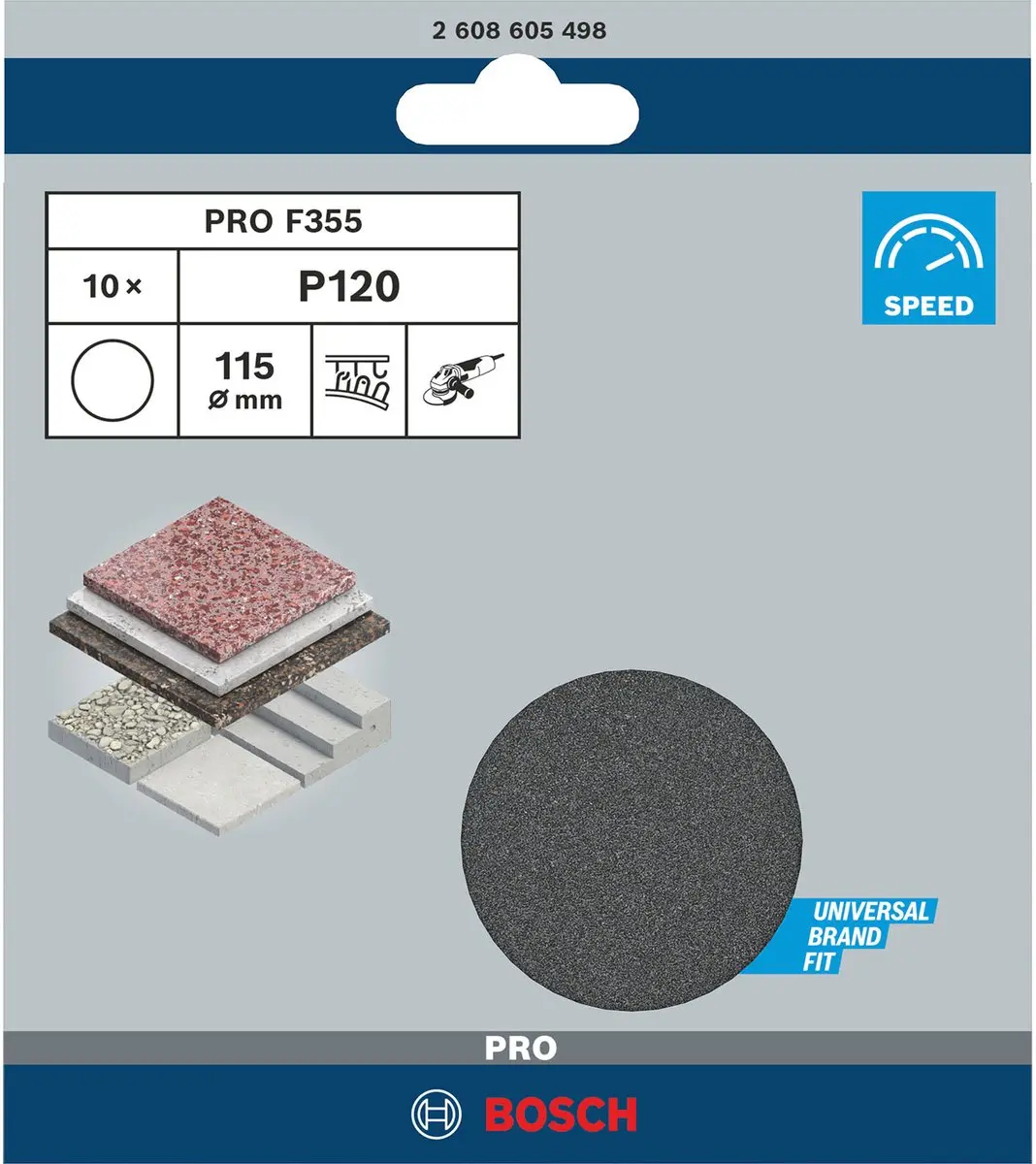 Bosch Schuurbladset 10-delig 120 - afbeelding 2 van 6