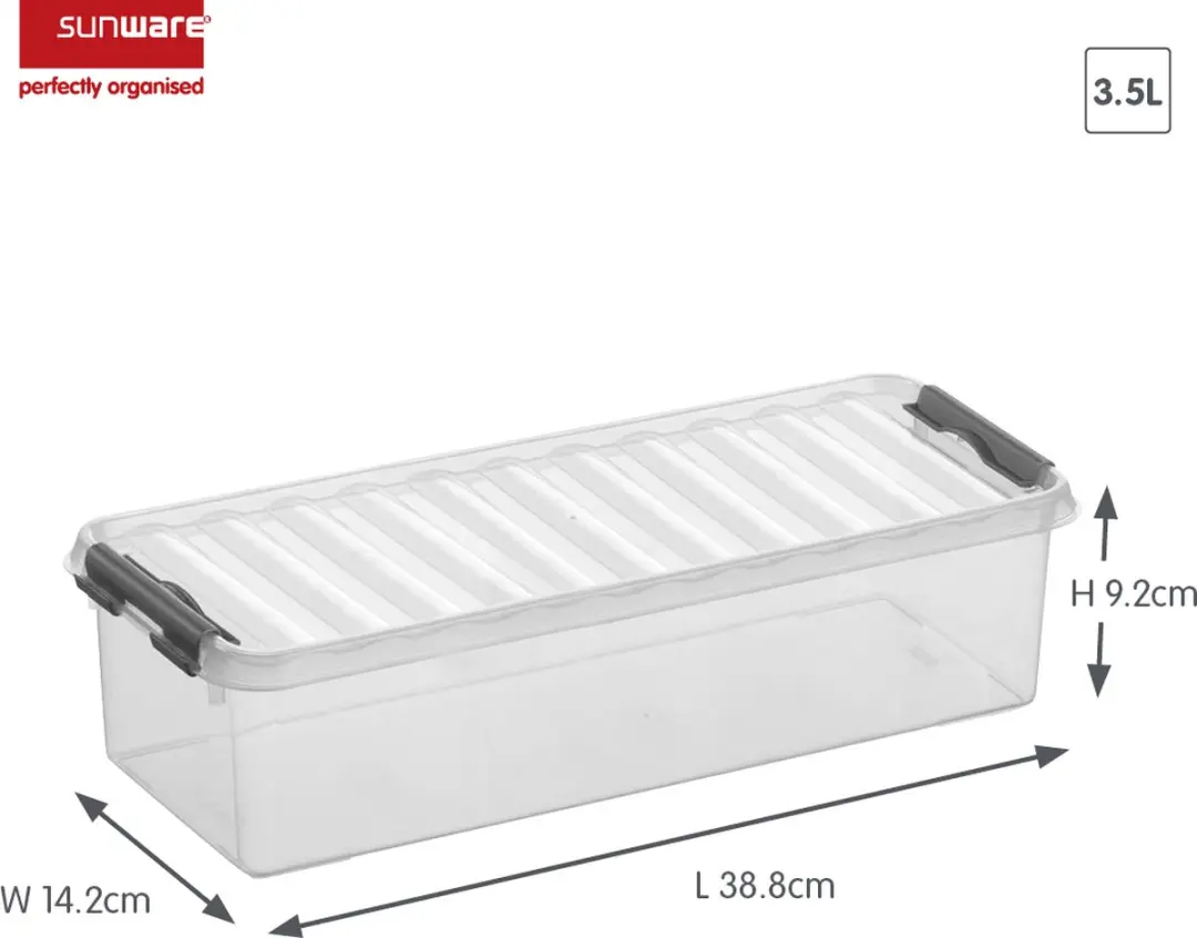 Sunware Q-line Opbergbox 3,5L - Grijs - afbeelding 2 van 4
